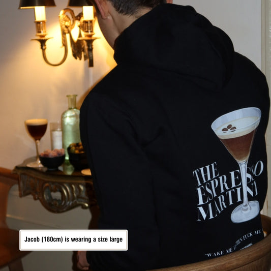 Espresso Martini "Wake Me Up" eco hoodie - Black - Cocktailored