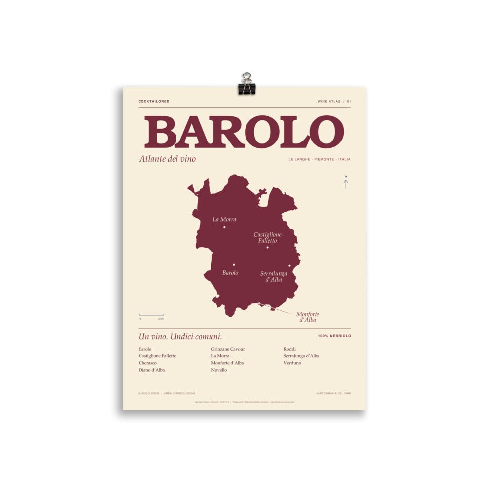Barolo Weinkarte – Poster