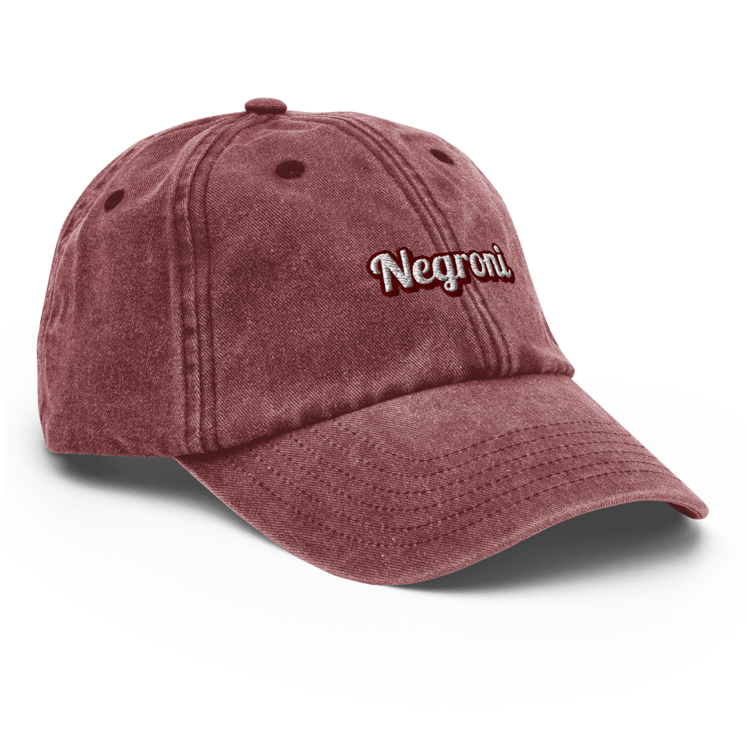 Negroni Bold Script Vintage Hat - Vintage Red - Cocktailored