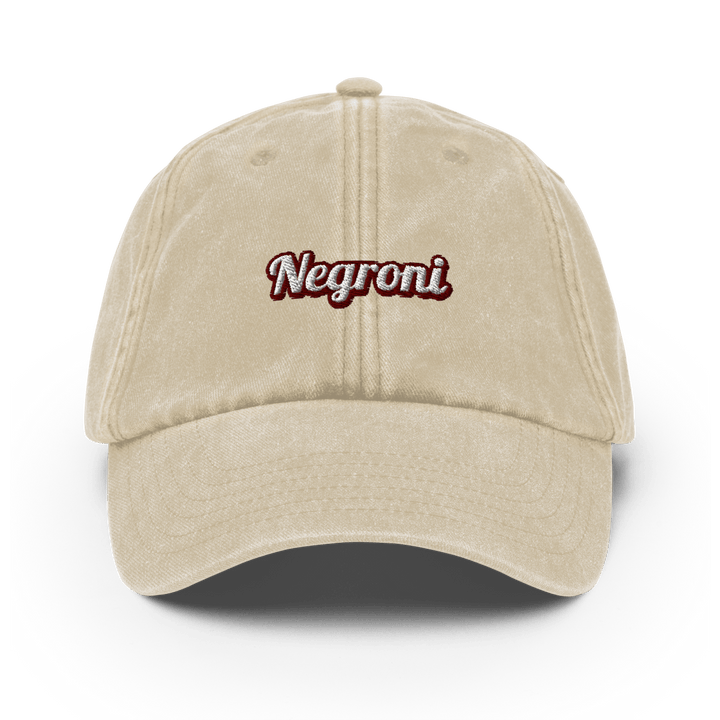 Negroni Bold Script Vintage Hat - Vintage Stone - Cocktailored