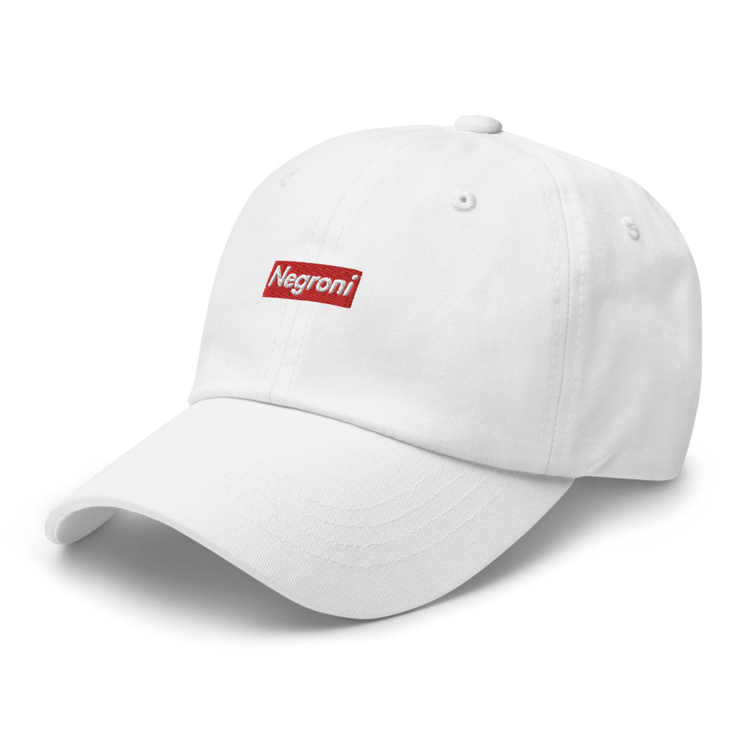 Support Your Local Negroni Dad hat - White - Cocktailored