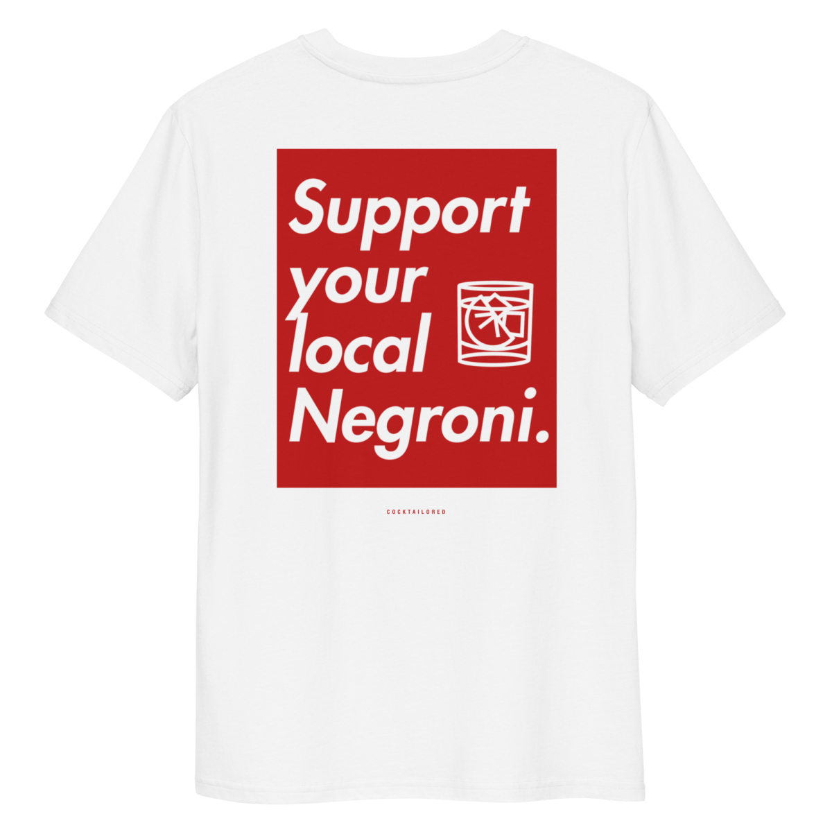 Support Your Local Negroni Unisex organic cotton t-shirt