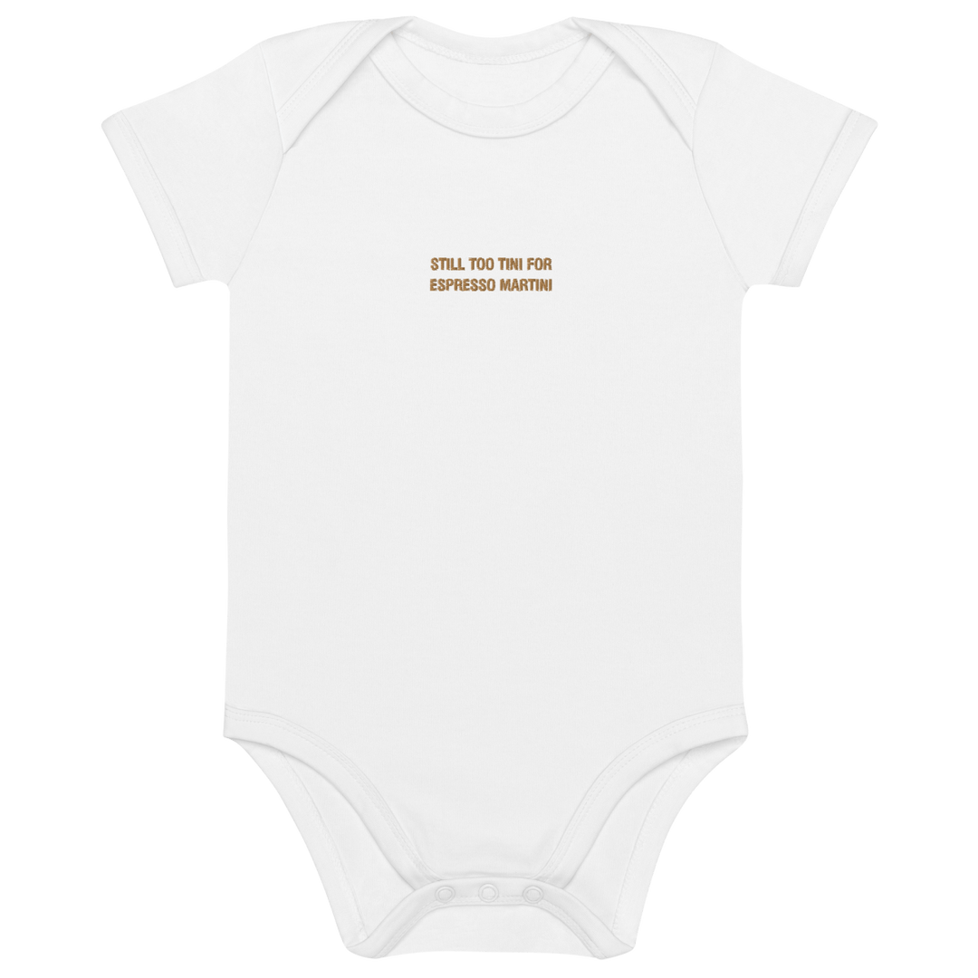 The Espresso Martini Organic cotton baby bodysuit - White - Cocktailored