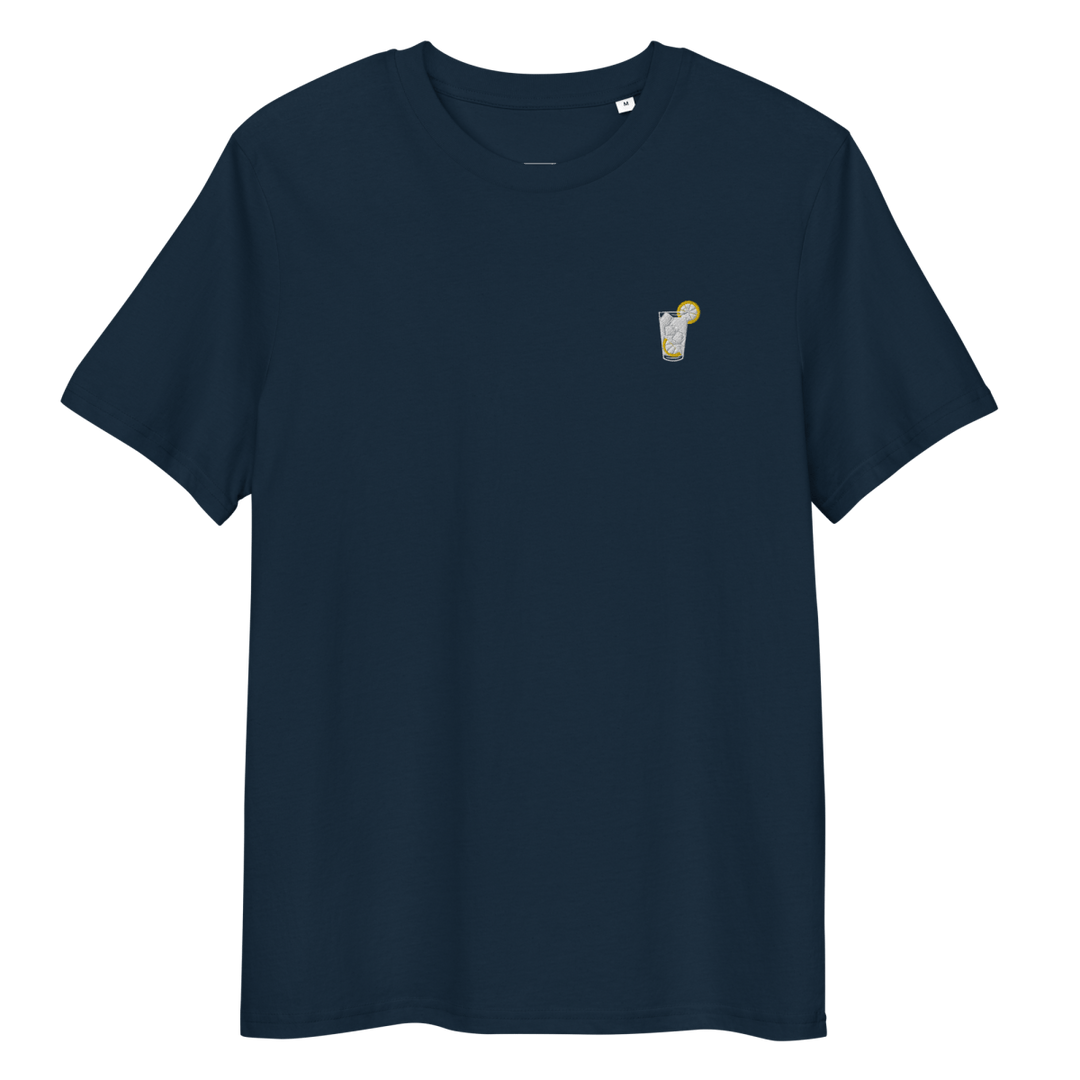 The Gin & Tonic Glass organic t-shirt - French Navy - Cocktailored