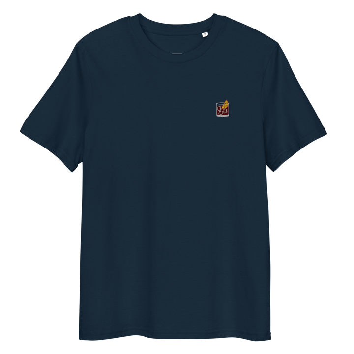 The Negroni Glass organic t-shirt - French Navy - Cocktailored