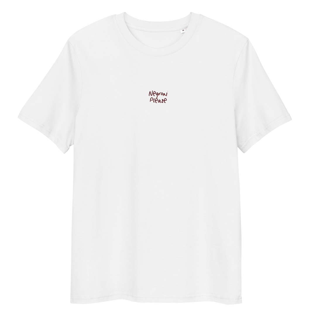 The Negroni Please organic t-shirt - White - Cocktailored