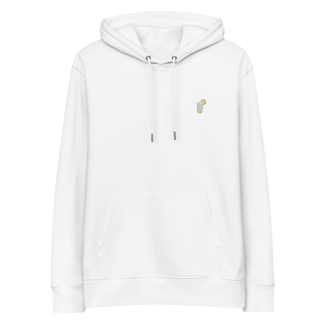 The Gin & Tonic Glass eco hoodie - White - Cocktailored