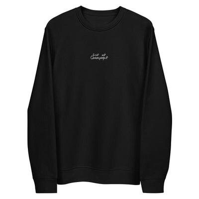 The Give Me Champagne eco sweatshirt - Black / S - Cocktailored