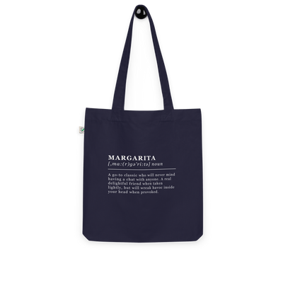 The Margarita Organic tote bag - Navy - - Cocktailored