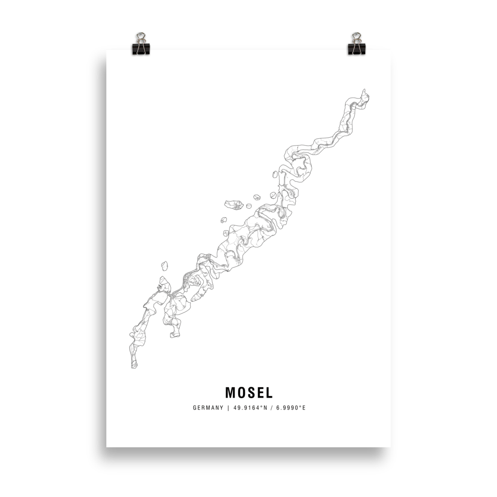 Affiche Carte des Vins de Moselle