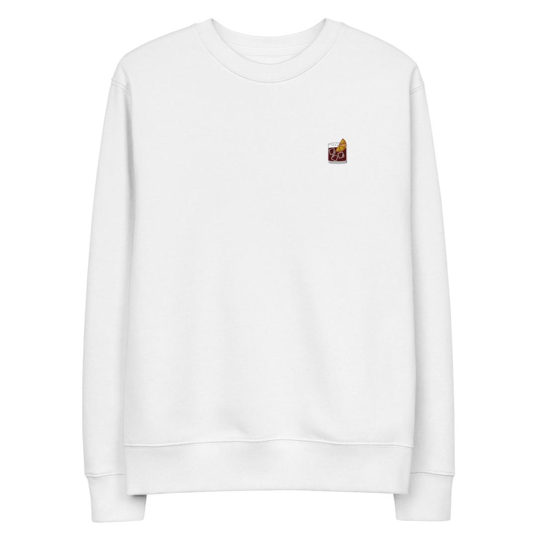 The Negroni Glass eco sweatshirt - White - Cocktailored
