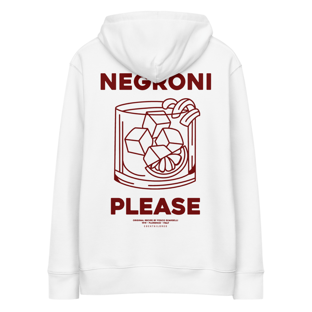 The Negroni Pls. Eco Hoodie - White - Cocktailored
