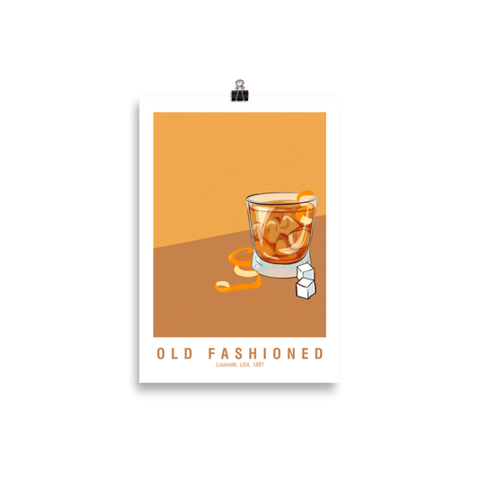 The Old Fashioned Poster - 21x30 cm - - Cocktailored