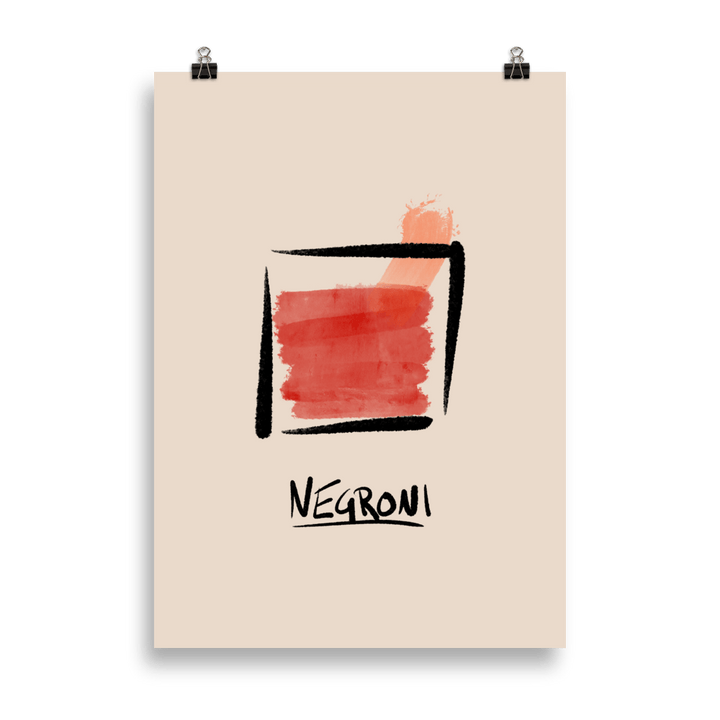 The Painted Negroni Poster - 50x70 cm - Cocktailored