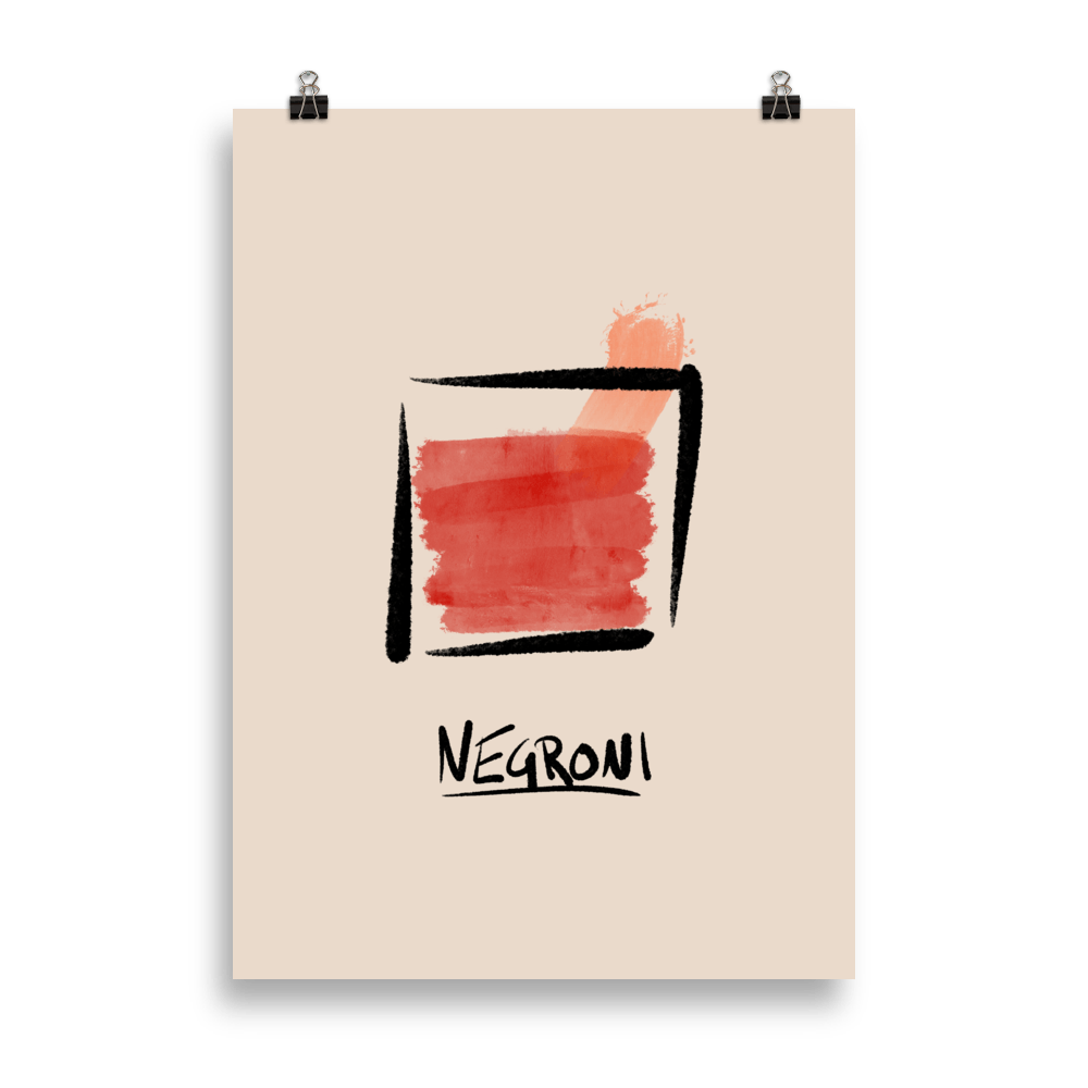 De geschilderde Negroni Poster